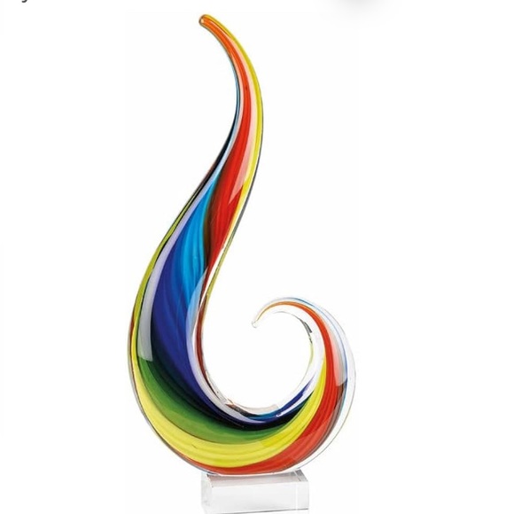 Murano-Style Glass Sculpture - Home Decor Glass Art - 16